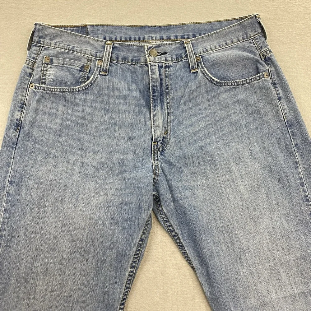 Levis Jeans Mens 34x34 Blue Denim Pants 569 Loose Straight Red Tab Cotton